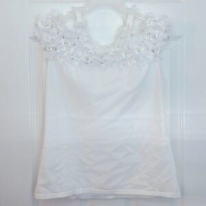 Beautiful Floral Stretch Tank - Double Strap - L